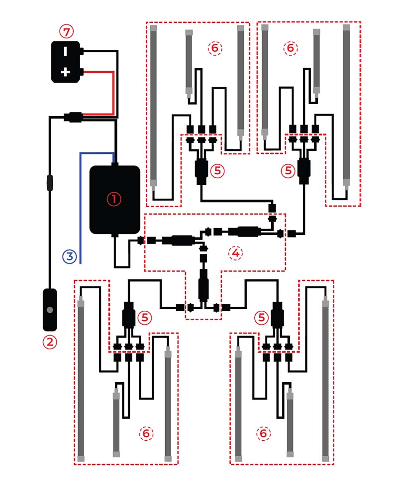 Conceptual Wiring Diagram DITRIO LED Strip Kit M12r