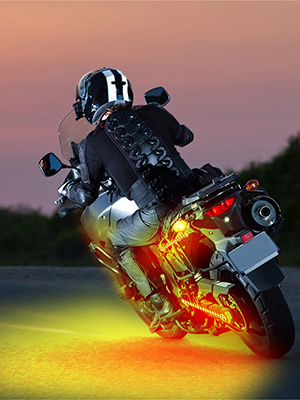 Underglow Left Turn Signal Feature for Motorcycles